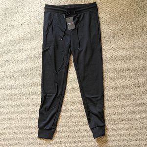 NWT Galaxy Men's Cotton Poly Jogger Casual Pants Sz M Black  Fits Smaller